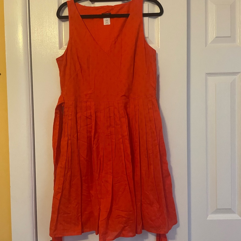 J. Crew Cotton Red Sleeveless Dress